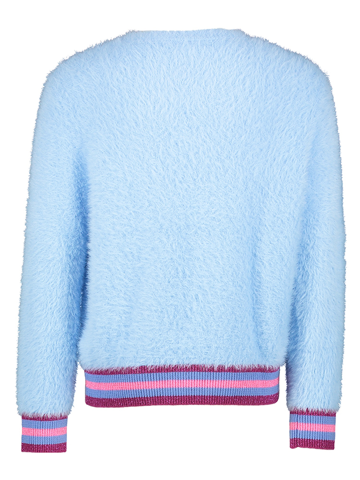 Blauwe fluffy trui Abby Blue Bay 