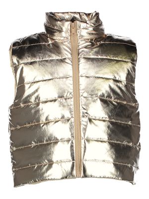 Goudkleurige metallic bodywarmer Leatitia Blue Bay