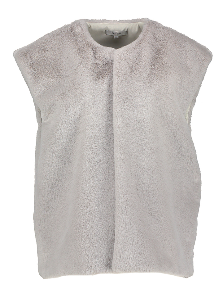 Grijze fluffy bodywarmer Faith Blue Bay