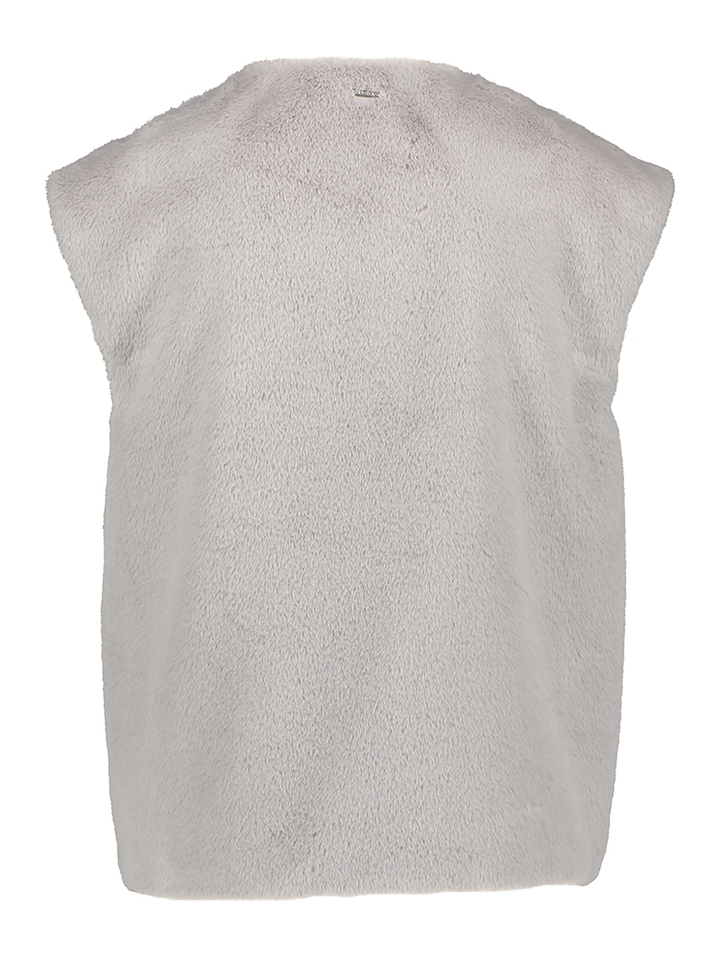 Grijze fluffy bodywarmer Faith Blue Bay