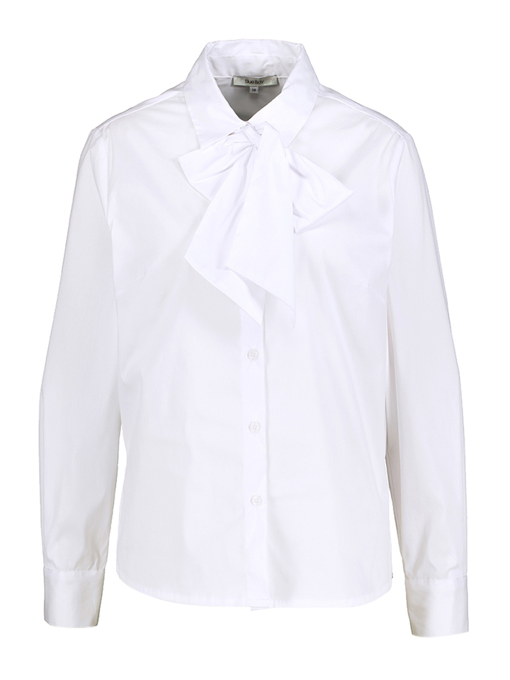Witte katoenen bloes met strik Ginger Blue Bay 