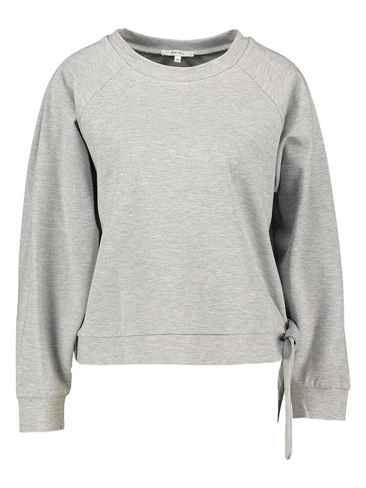 Grijze sweater met strik aan de zijkant Blue Bay 