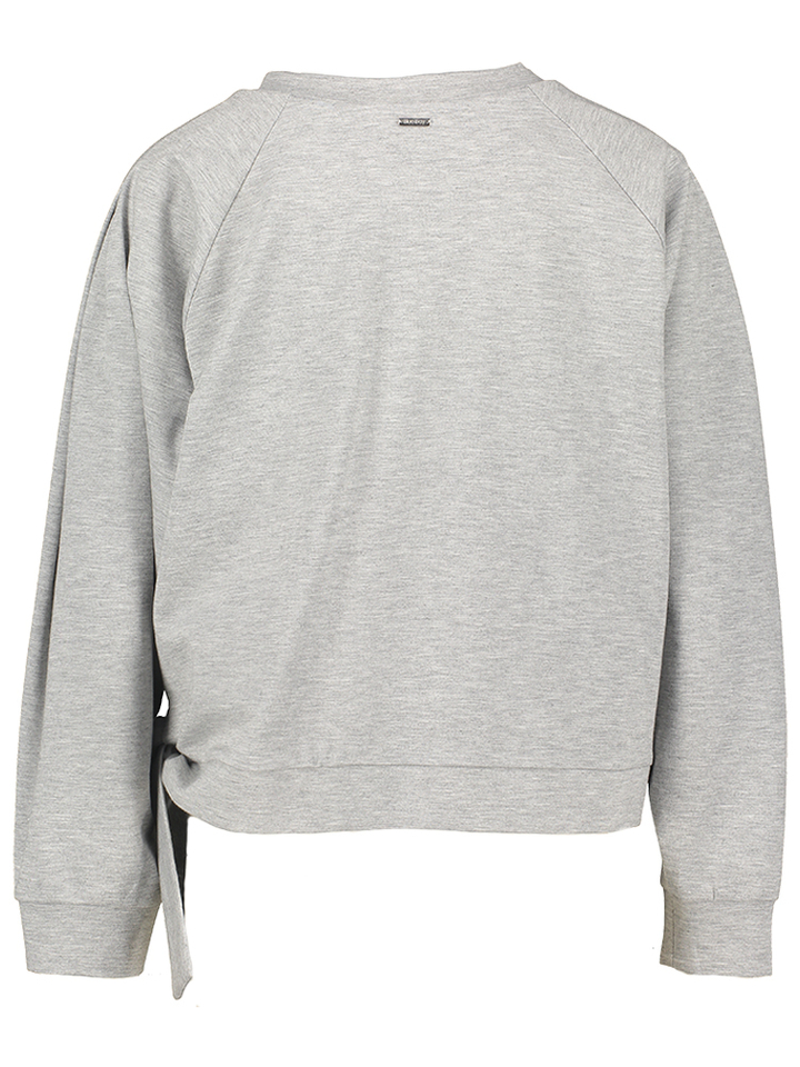 Grijze sweater met strik aan de zijkant Blue Bay 