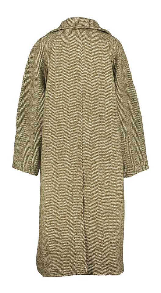 Groene oversized wollen Juliette mantel met print Bellerose