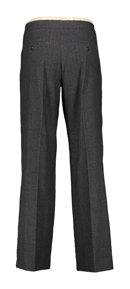 Donkergrijze broek met goudkleurig randje Turin Bellerose