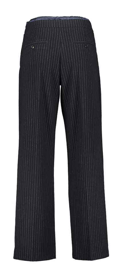 Blauwe gestreepte loose fit broek Turin Bellerose