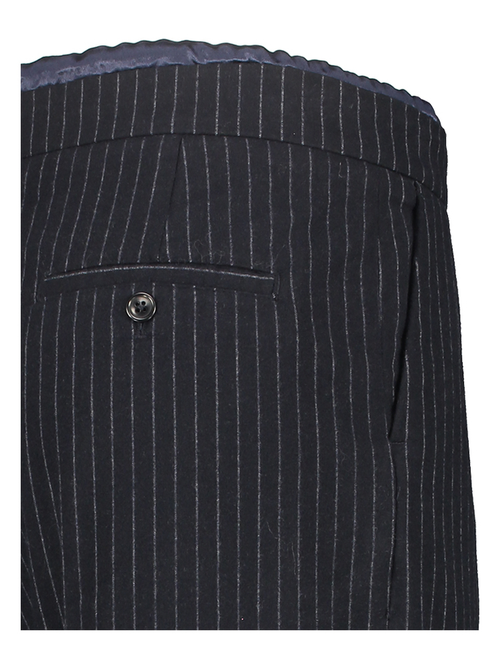 Blauwe gestreepte loose fit broek Turin Bellerose