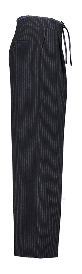 Blauwe gestreepte loose fit broek Turin Bellerose