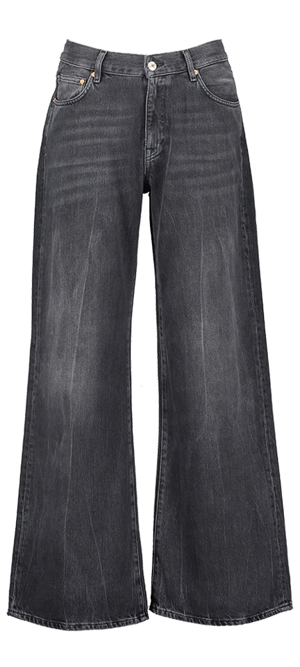 Donkergrijze losse fit jeans Kansas Bellerose