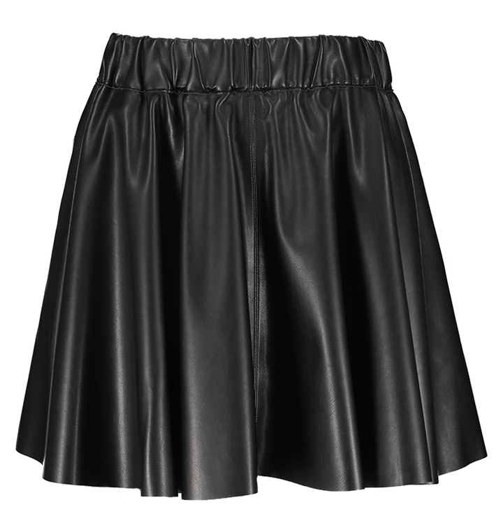 Zwarte minirok in imitatieleer Hezza Bellerose