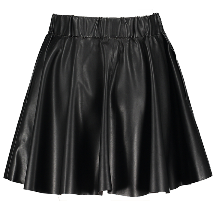 Zwarte minirok in imitatieleer Hezza Bellerose