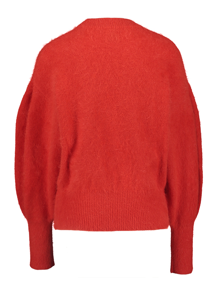 Rode wollen pull met ronde hals Dateka Bellerose dames