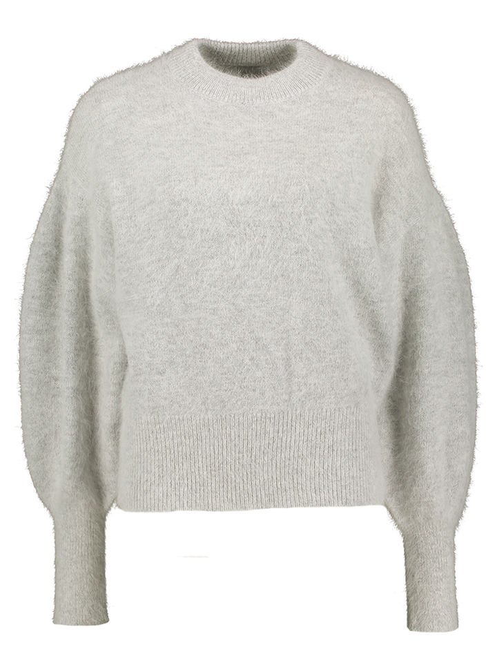 Lichtgrijze wollen pull met ronde hals Dateka Bellerose dames