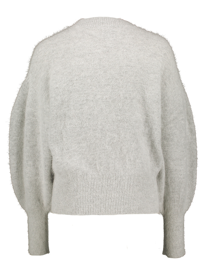 Lichtgrijze wollen pull met ronde hals Dateka Bellerose dames