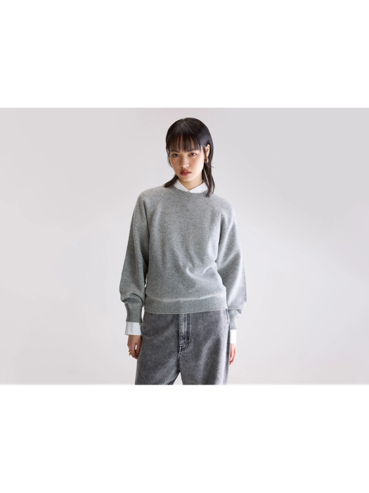 Grijze trui met ballonmouwen Ameka Bellerose