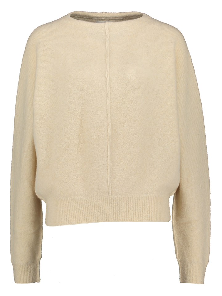 Beige wollen poll met boothals Derny Bellerose dames