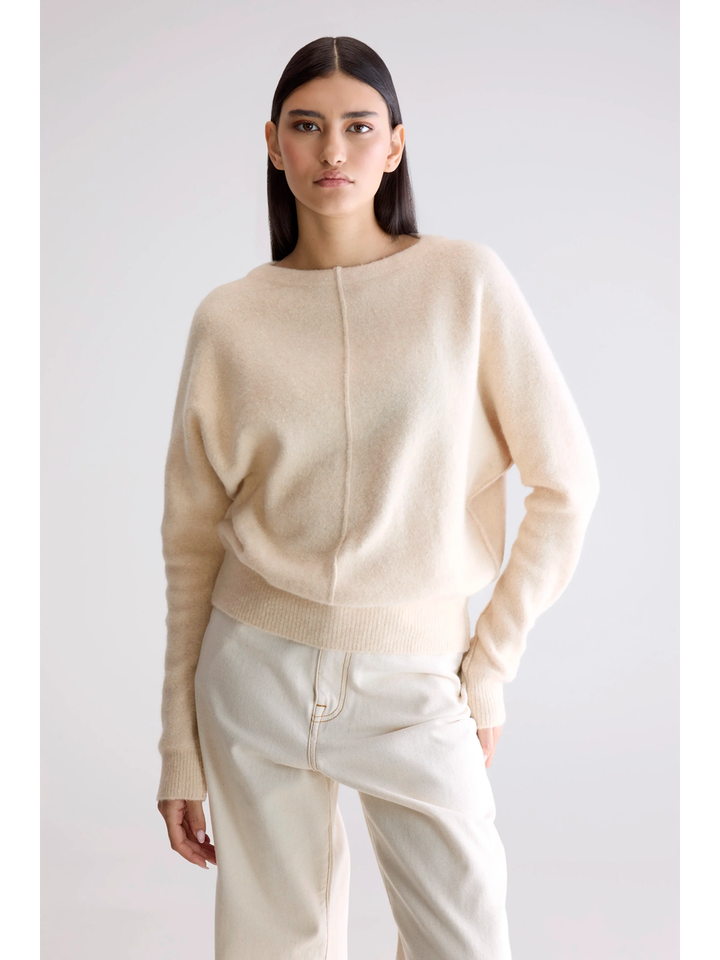 Beige wollen poll met boothals Derny Bellerose dames