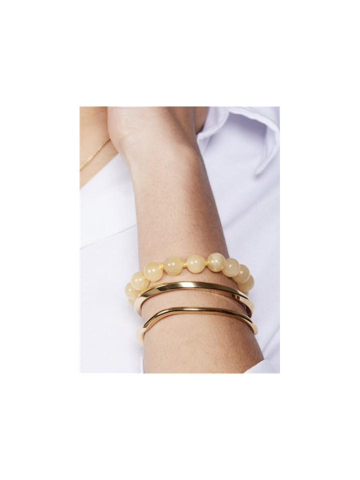 Vergulde organic bangle Ellen Beekmans 