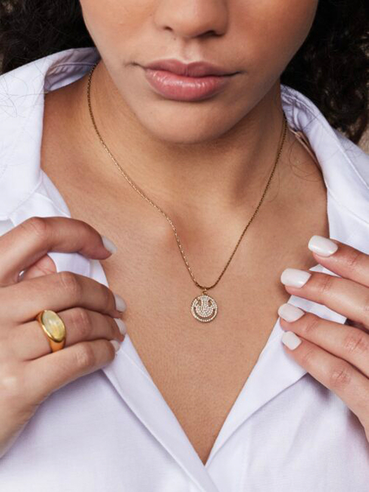 Sparkling smiley ketting Ellen Beekmans