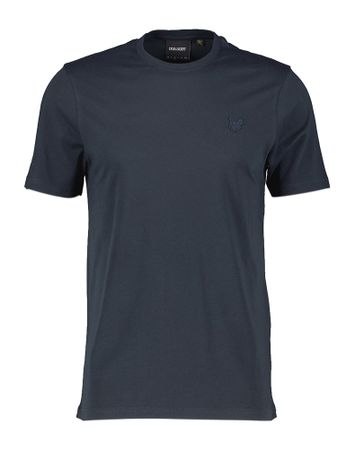 Donkerblauwe t-shirt met blauw merklogo Lyle & Scott