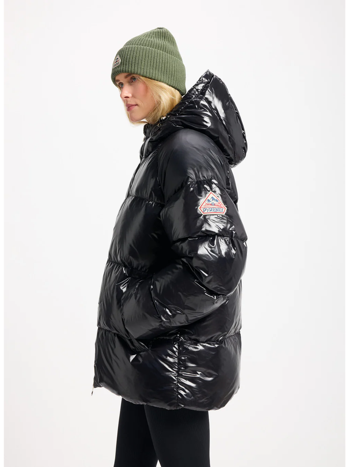 Zwarte glanzende puffer jacket Huyo Pyrenex