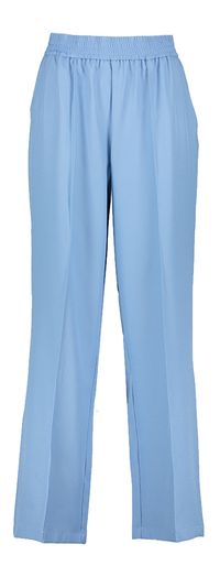 Blauwe wijdvallende broek met elastiek Viwinnie Vila