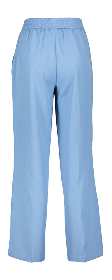Blauwe wijdvallende broek met elastiek Viwinnie Vila
