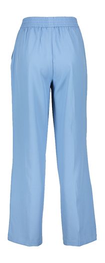Blauwe wijdvallende broek met elastiek Viwinnie Vila