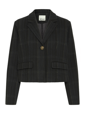 Donkergroen en zwarte cropped blazer Kate Woolley Ichi