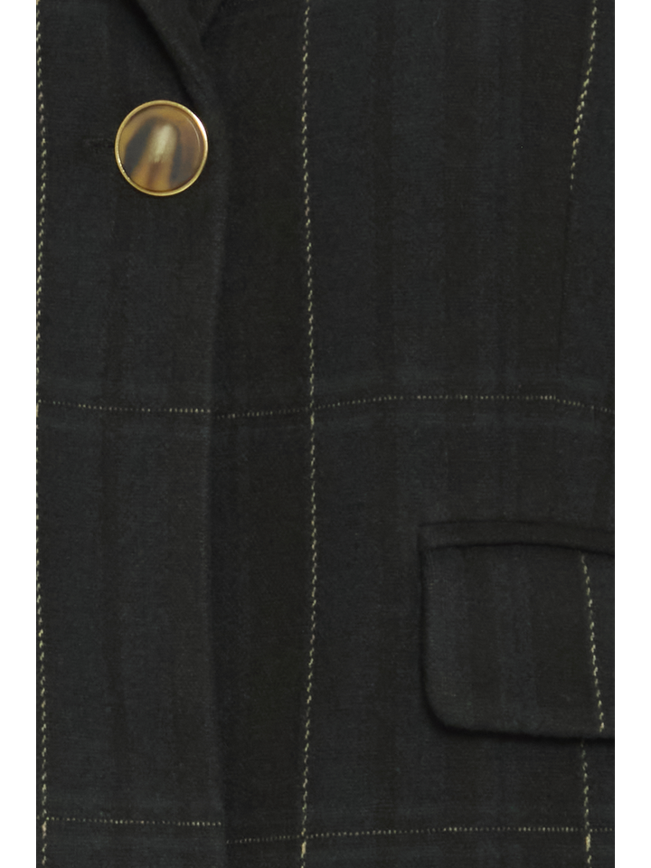 Donkergroen en zwarte cropped blazer Kate Woolley Ichi