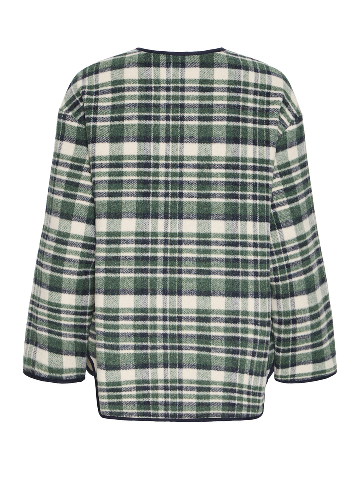 Blauw en groene vest met knopen Johanna Ichi