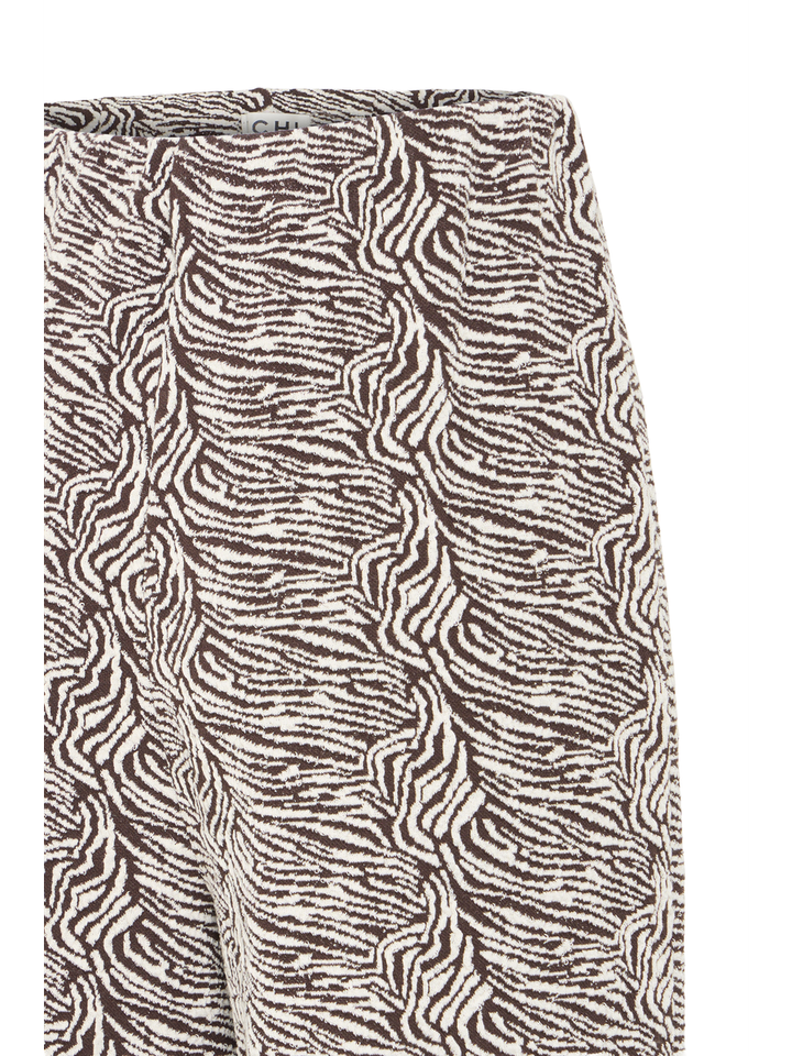 Bruin en ecru broek in print Oelly Ichi
