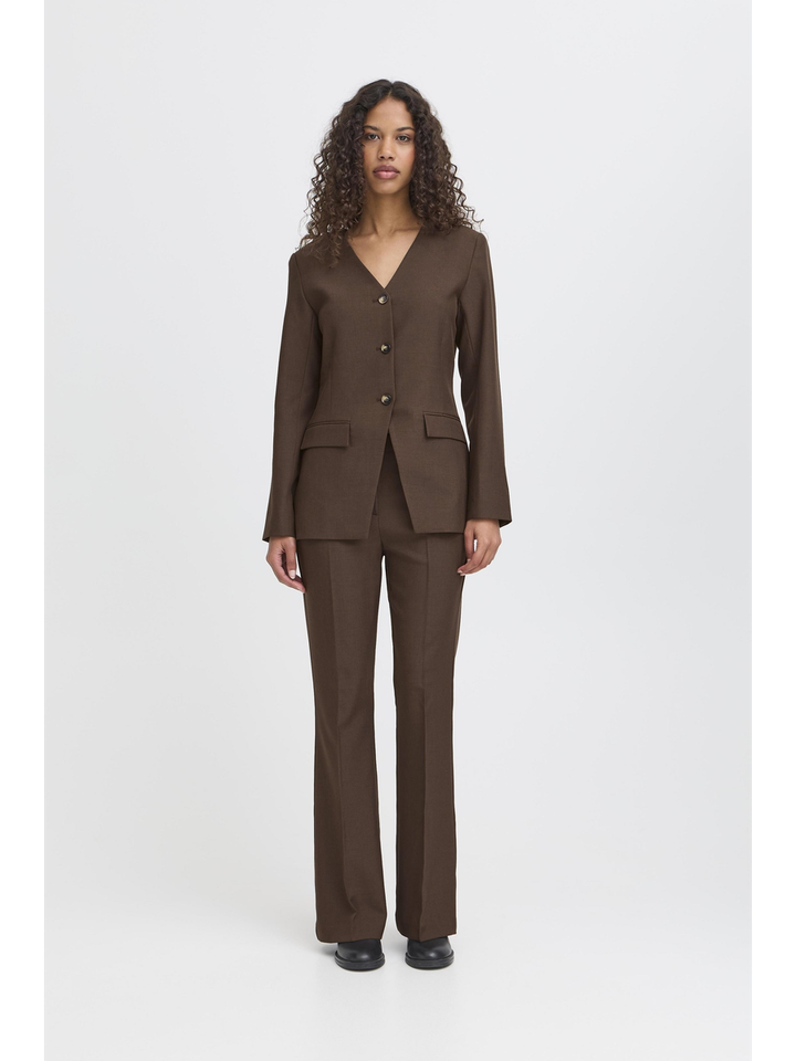 Bruine lange broek Lexi Ichi 