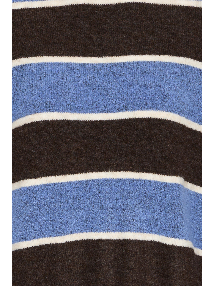 Blauw/bruin gestreepte trui Edeen Ichi
