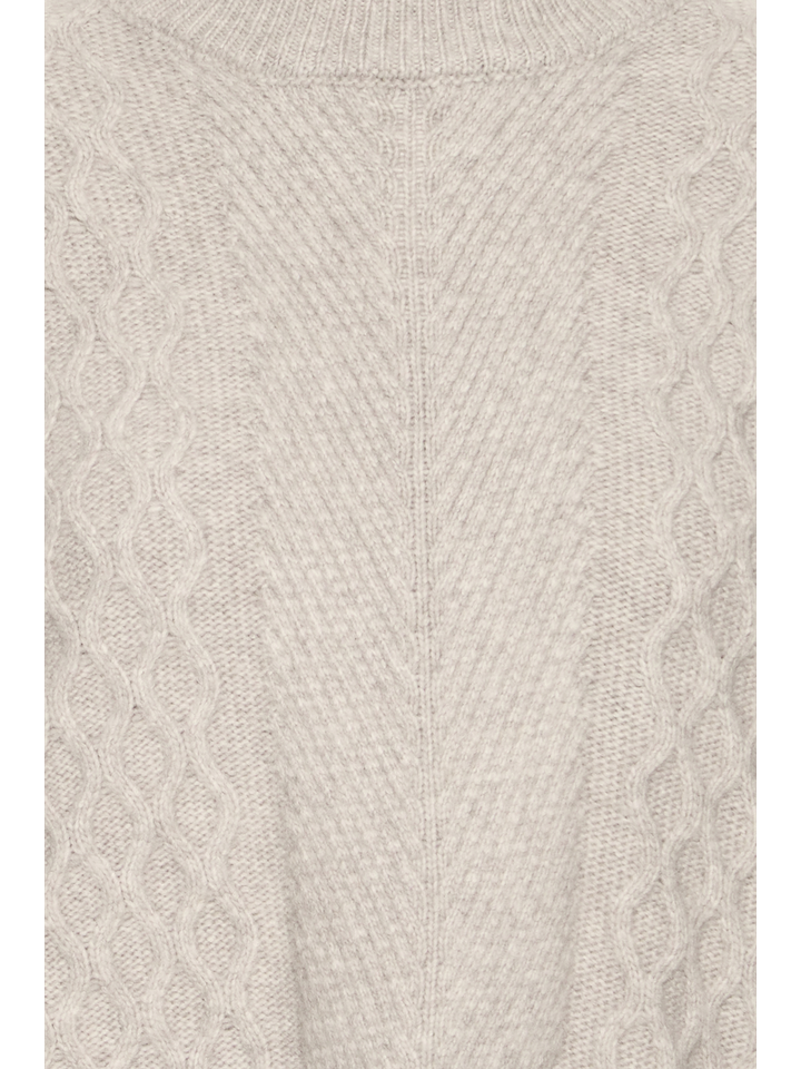 Greige pull met kabelmotief Mylle Ichi