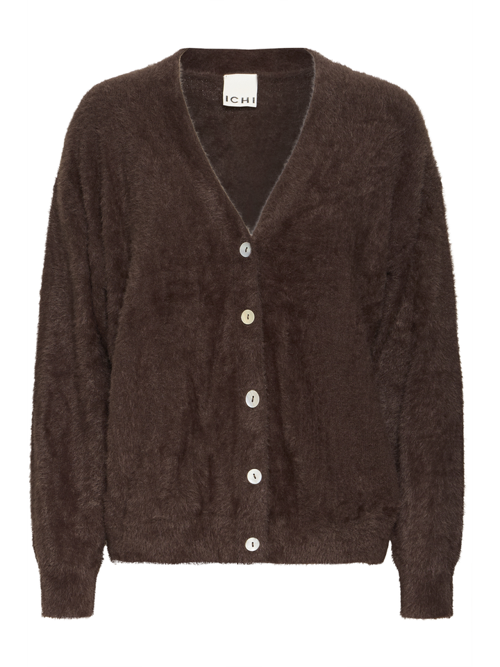 Bruine gilet met knopen Ichi