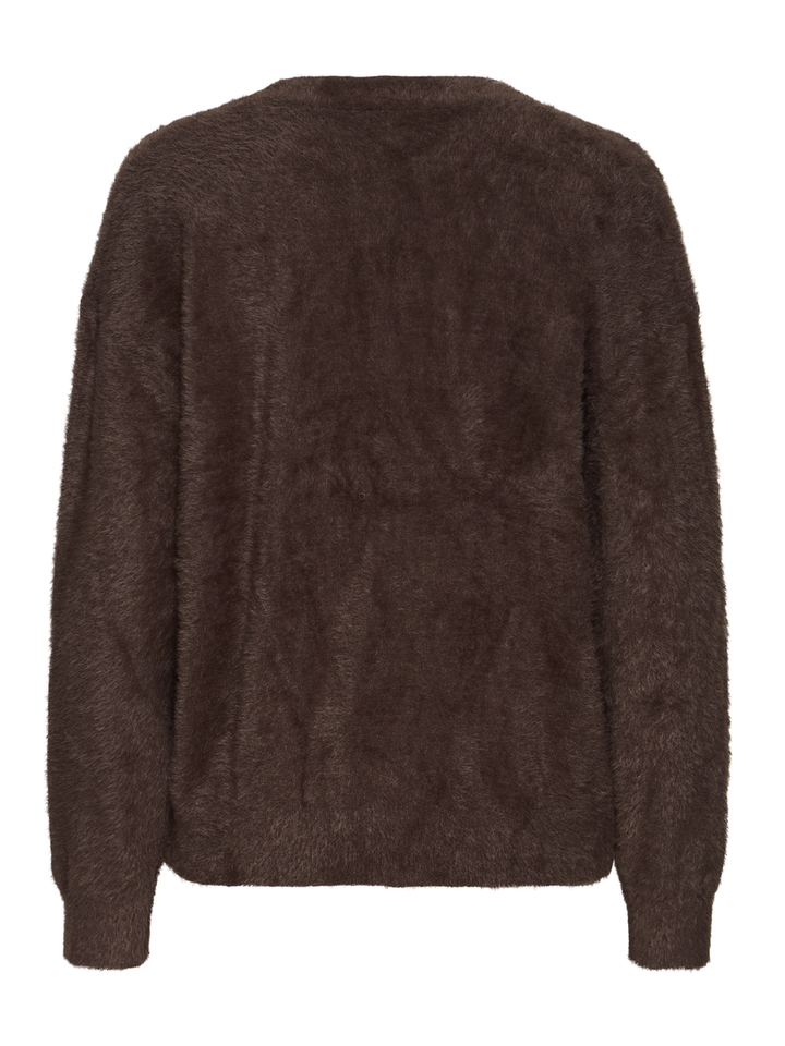 Bruine gilet met knopen Ichi