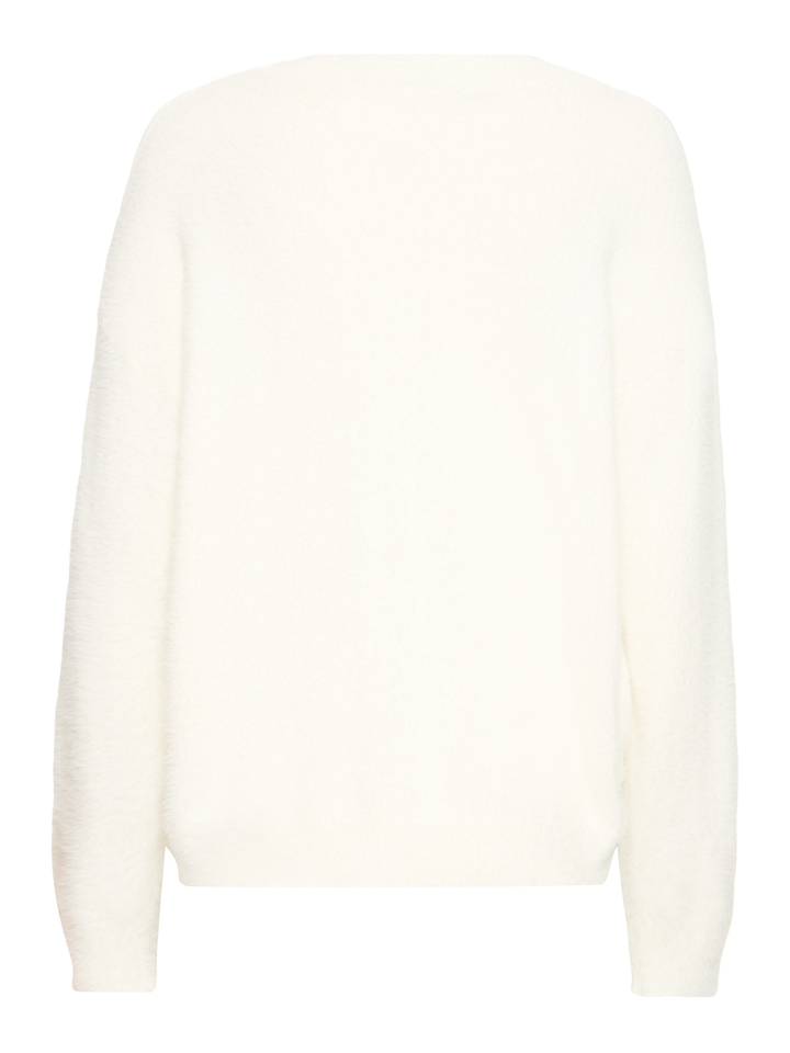 Ecru gilet met knopen Ichi