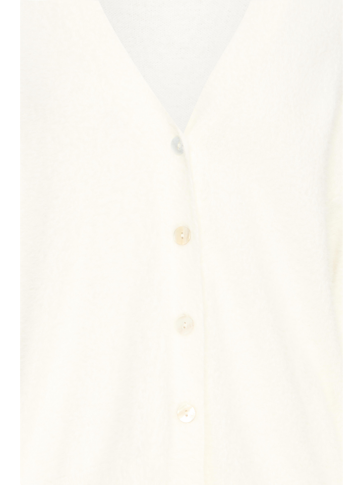 Ecru gilet met knopen Ichi