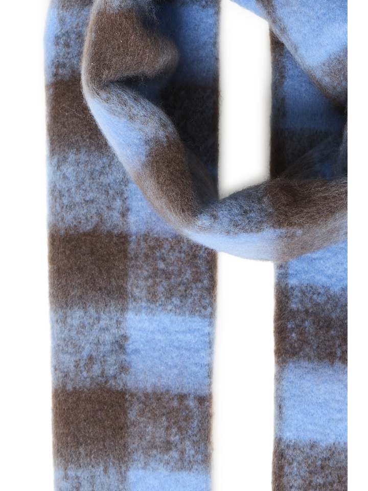 Blauw Buine sjaal met ruit Manuella Ichi