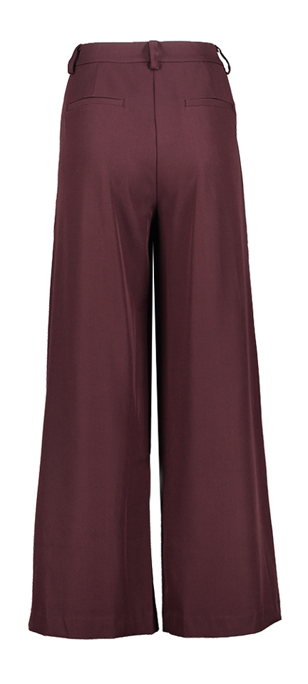 Bordeaux lange broek met veterdetail Co'Couture