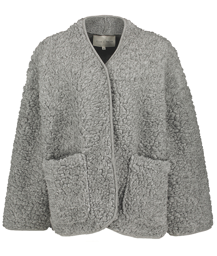 Grijze wollen teddy gilet Athena Club l'Avenir