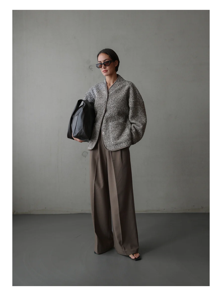 Bruine gilet met drukknopen Aydah Club L'avenir