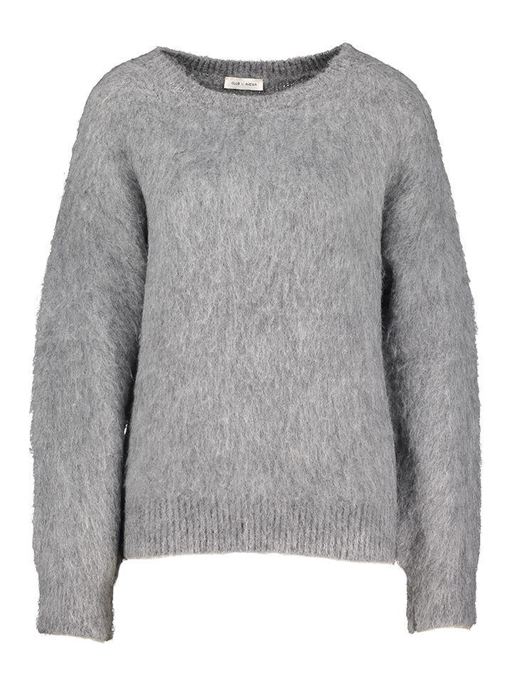 Grijze wollen pull met boothals Emery Club L'Avenir