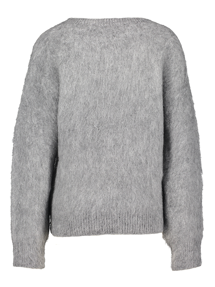 Grijze wollen pull met boothals Emery Club L'Avenir