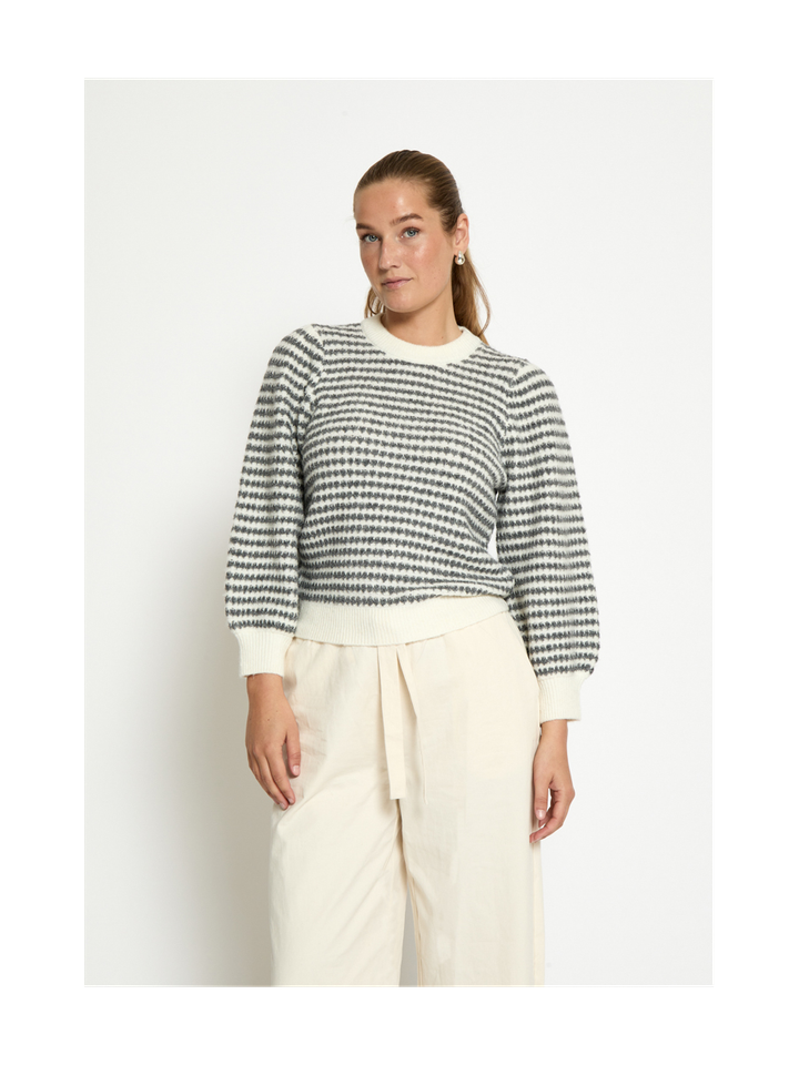 Beige gestreepte trui Camilla Peppercorn 