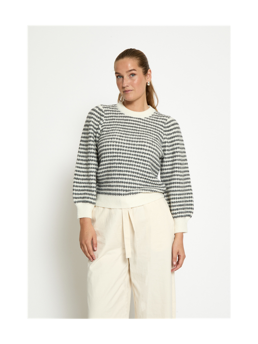 Beige gestreepte trui Camilla Peppercorn