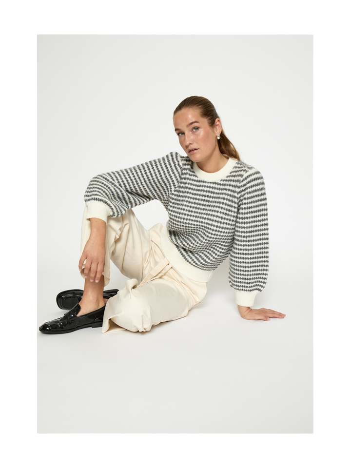 Beige gestreepte trui Camilla Peppercorn 