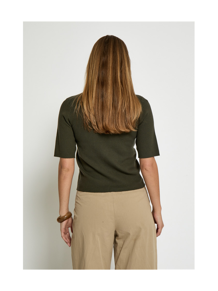 Kaki groene gilet met korte mouwen Kaylee Peppercorn 