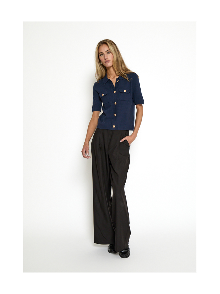 Donkerblauwe gilet met korte mouwen Kaylee Peppercorn 